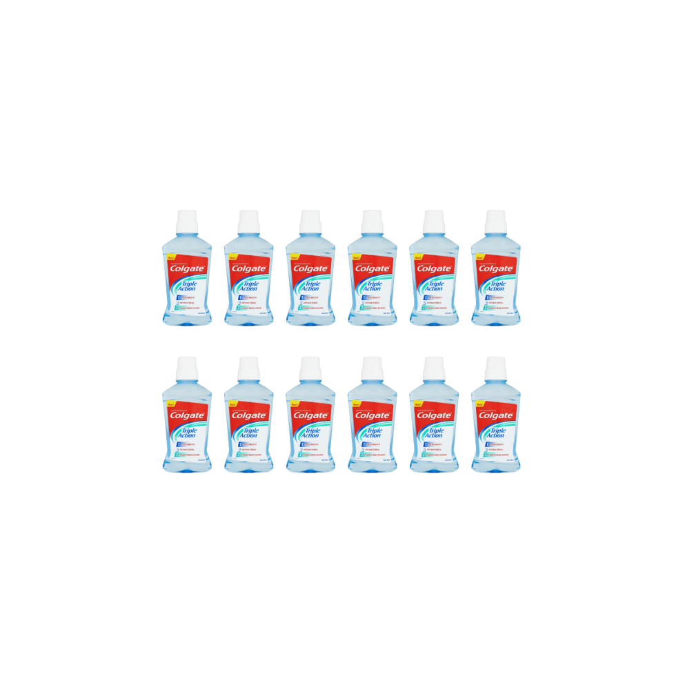 Colgate Triple Action Mild Mint Mouthwash 500ml - Pack of 12