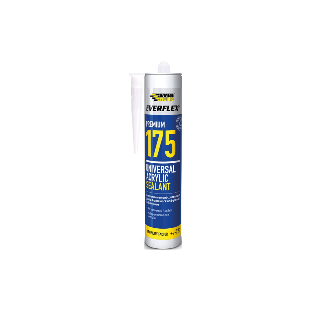 Everbuild 175 Universal Acrylic Sealant White 300ml