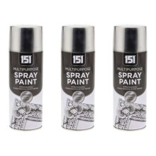 151 Multipurpose Spray Paint Chrome Gloss Finish 400ML - Pack of 3