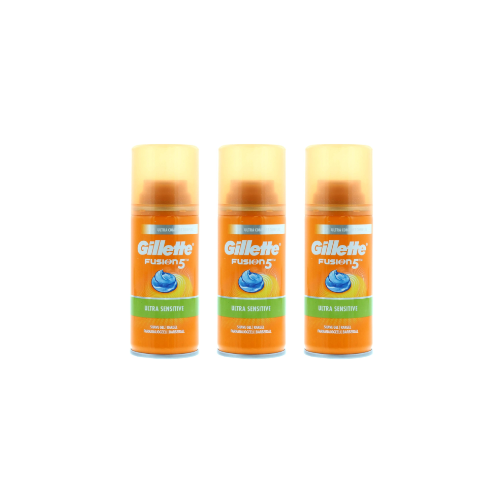 Gillette Gil.Fusion 5 Shaving Gel Sensitive 75ml - Pack of 3