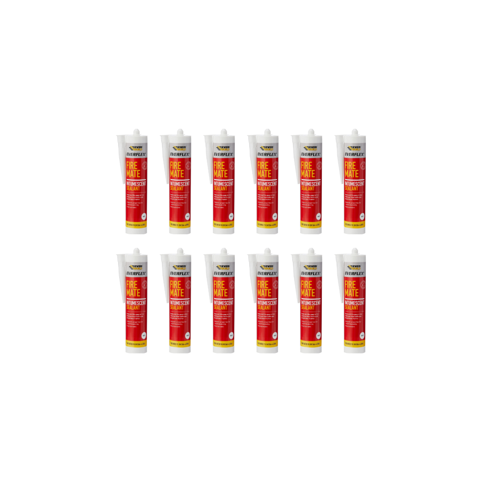 Everbuild Everflex Fire Mate Intumescent Sealant White 295ml    486028 - Pack of 12