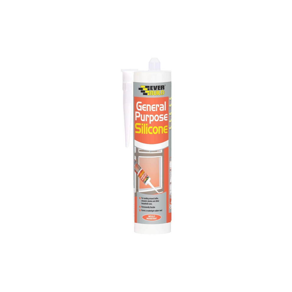 Everbuild General Purpose Silicone Sealant Grey 280ml