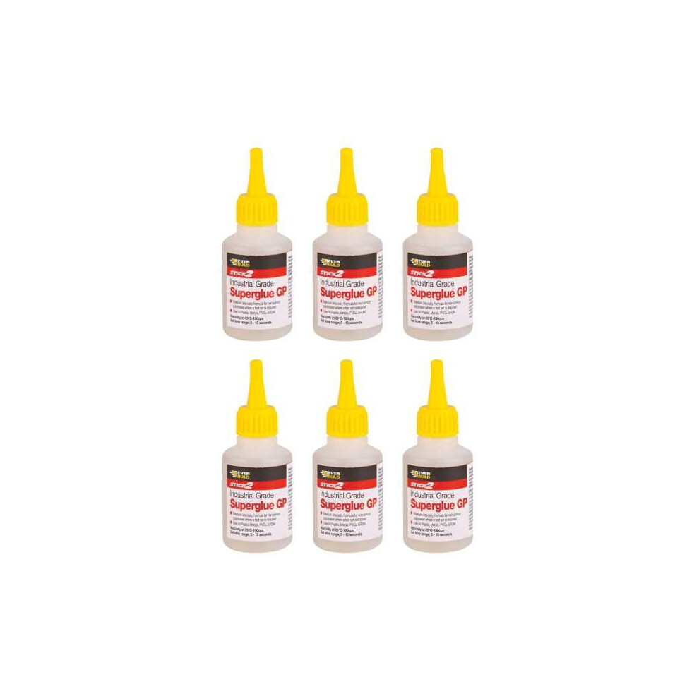 Everbuild Industrial Superglue General Purpose 20g   484651 - Pack of 6