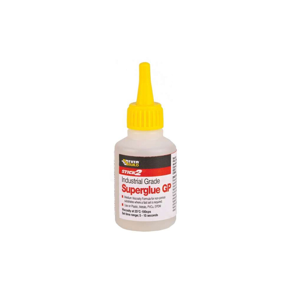 Everbuild Stick 2 Industrial Grade Superglue General Purpose 50Gm 484652