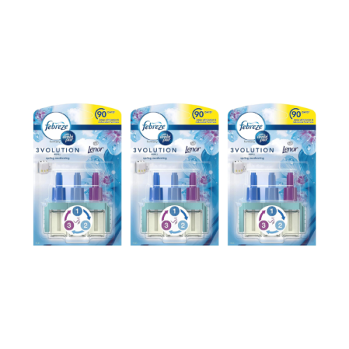 Febreze Ambi Pur 3Volution PlugIn Diffuser Refill Spring Awakening with Lenor Pack of 3 on