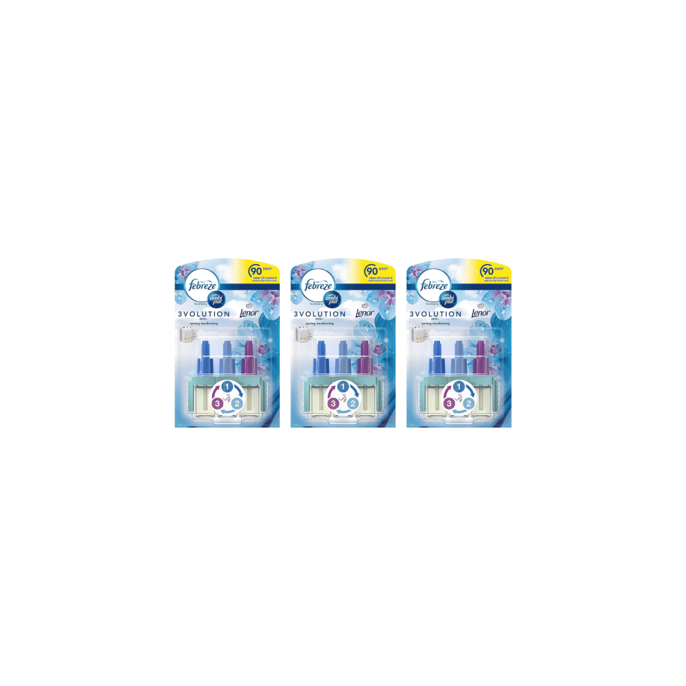 Febreze Ambi Pur 3Volution Plug-In Diffuser Refill - Spring Awakening with Lenor - Pack of 3