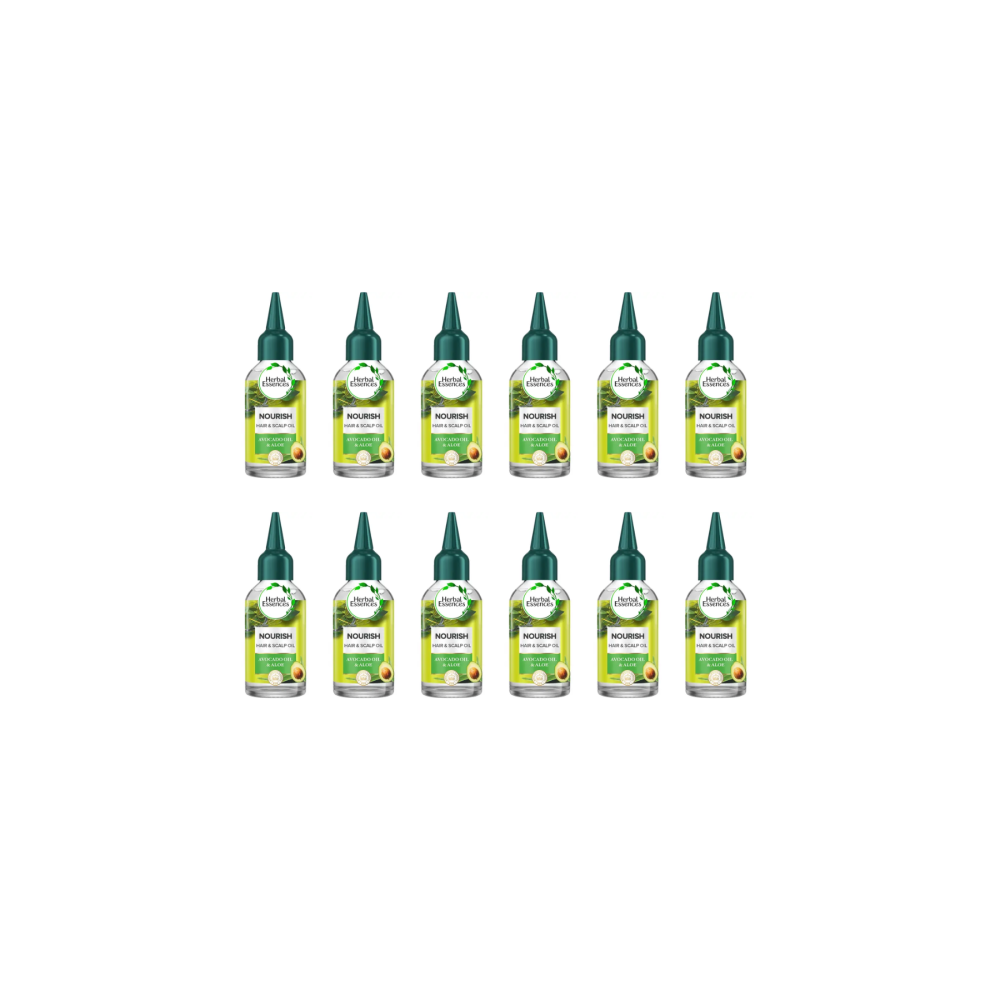 Herbal Essences Dry Hair & Scalp OIL BLEND Pure Aloe & Avocado Oil 100ml - Pack of 12