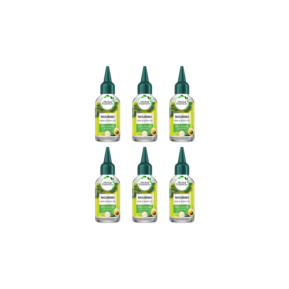 Herbal Essences Dry Hair & Scalp OIL BLEND Pure Aloe & Avocado Oil 100ml - Pack of 6