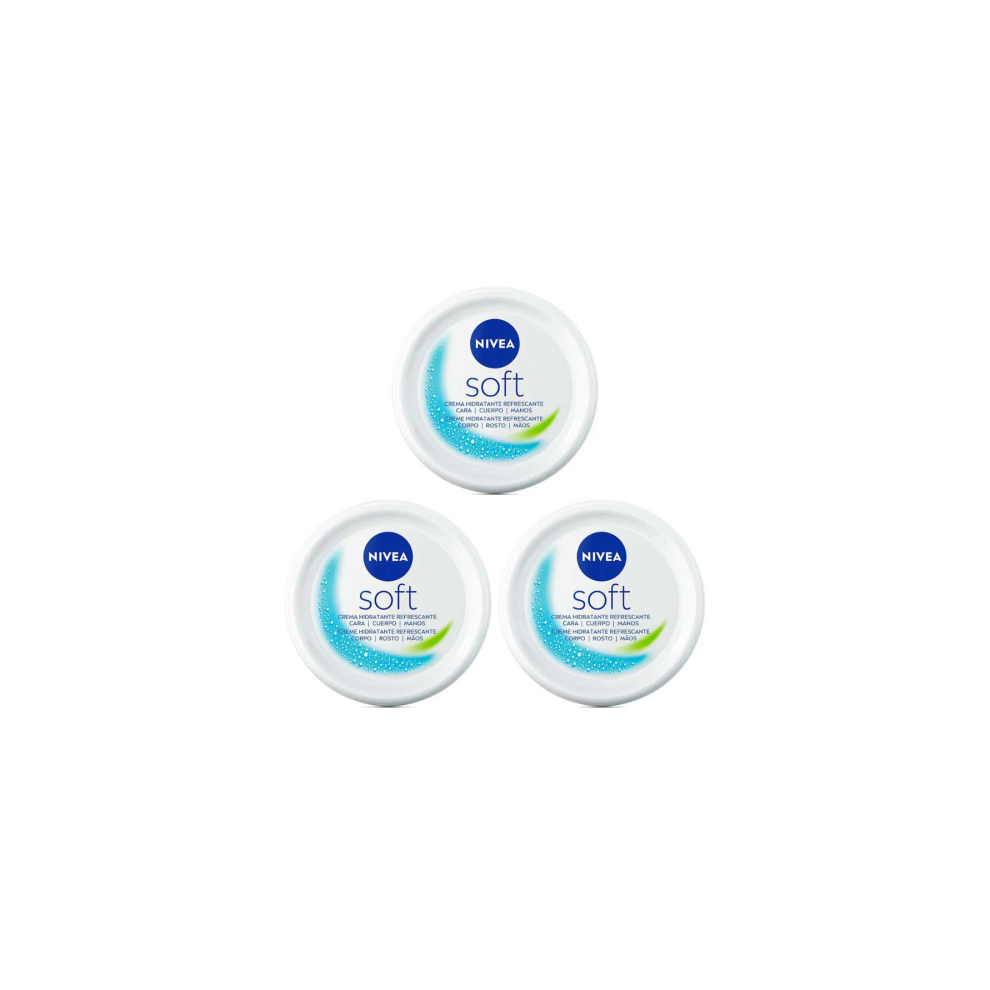 Nivea Soft Lotion Refreshing Moisturising Cream 200ml - Pack of 3