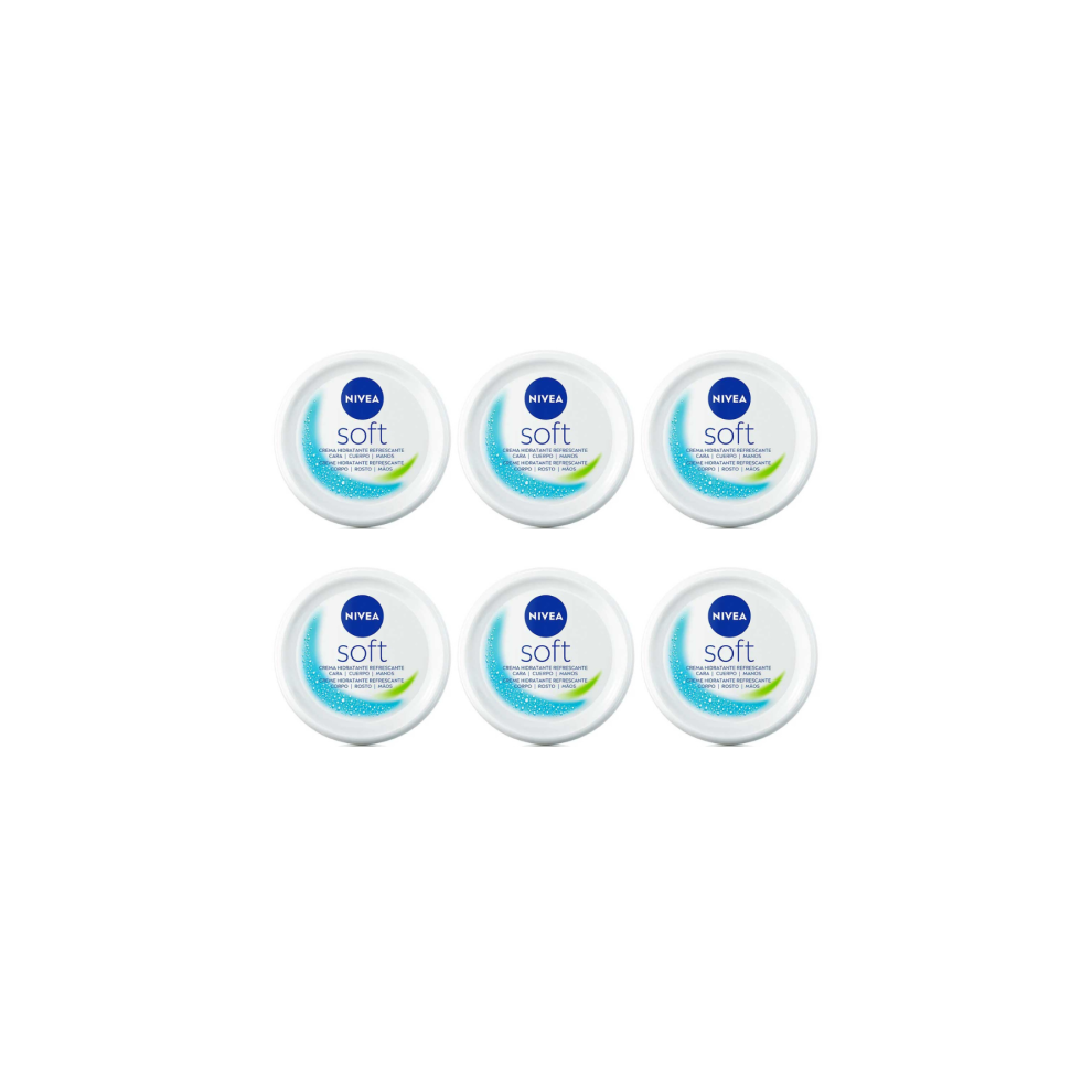 Nivea Soft Lotion Refreshing Moisturising Cream 200ml - Pack of 6