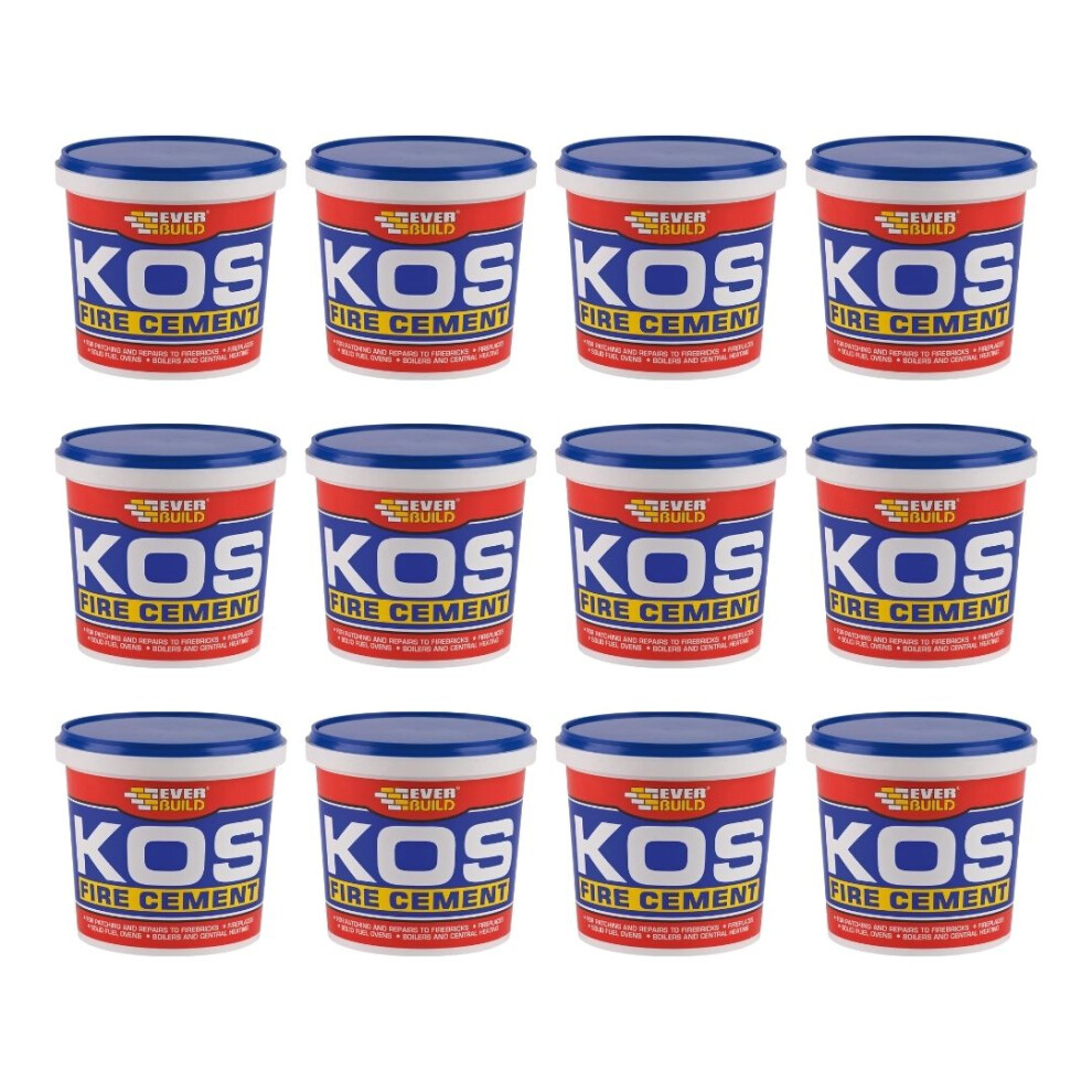 Everbuild KOS Fire Cement, Buff, 500 g        484657 - Pack of 12
