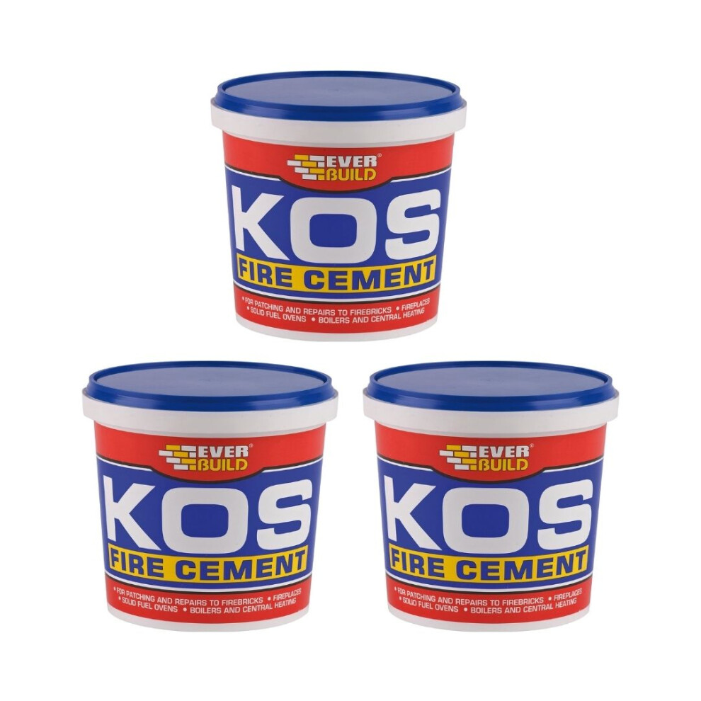 Everbuild KOS Fire Cement, Buff, 500 g        484657 - Pack of 3