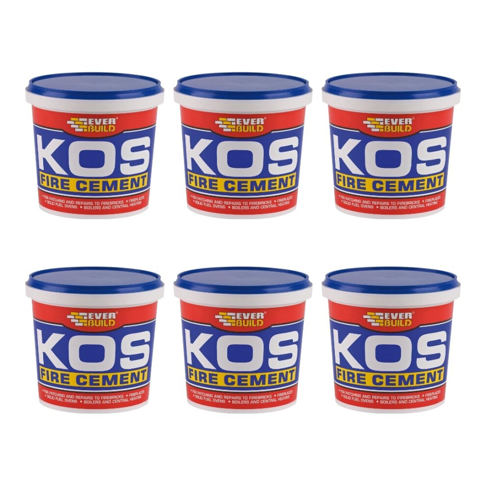 Everbuild KOS Fire Cement, Buff, 500 g        484657 - Pack of 6