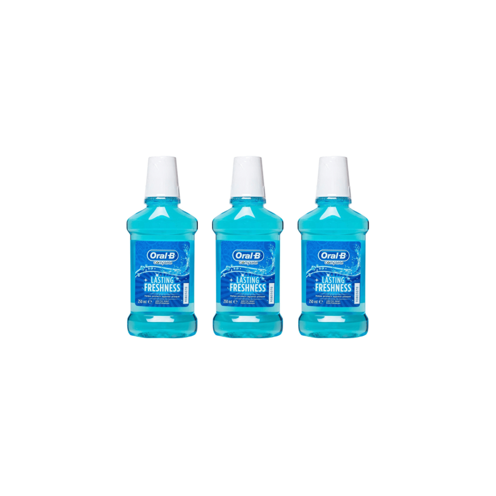 Oral B Mouthwash Complete Lasting Freshness Arctic Mint 250ml - Pack of 3