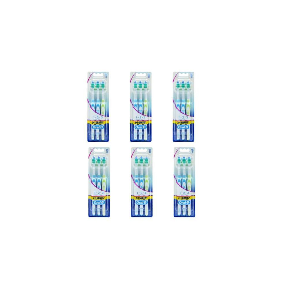 Oral B tooth brush classic care medium 3 in 1 pack - Pack of 6