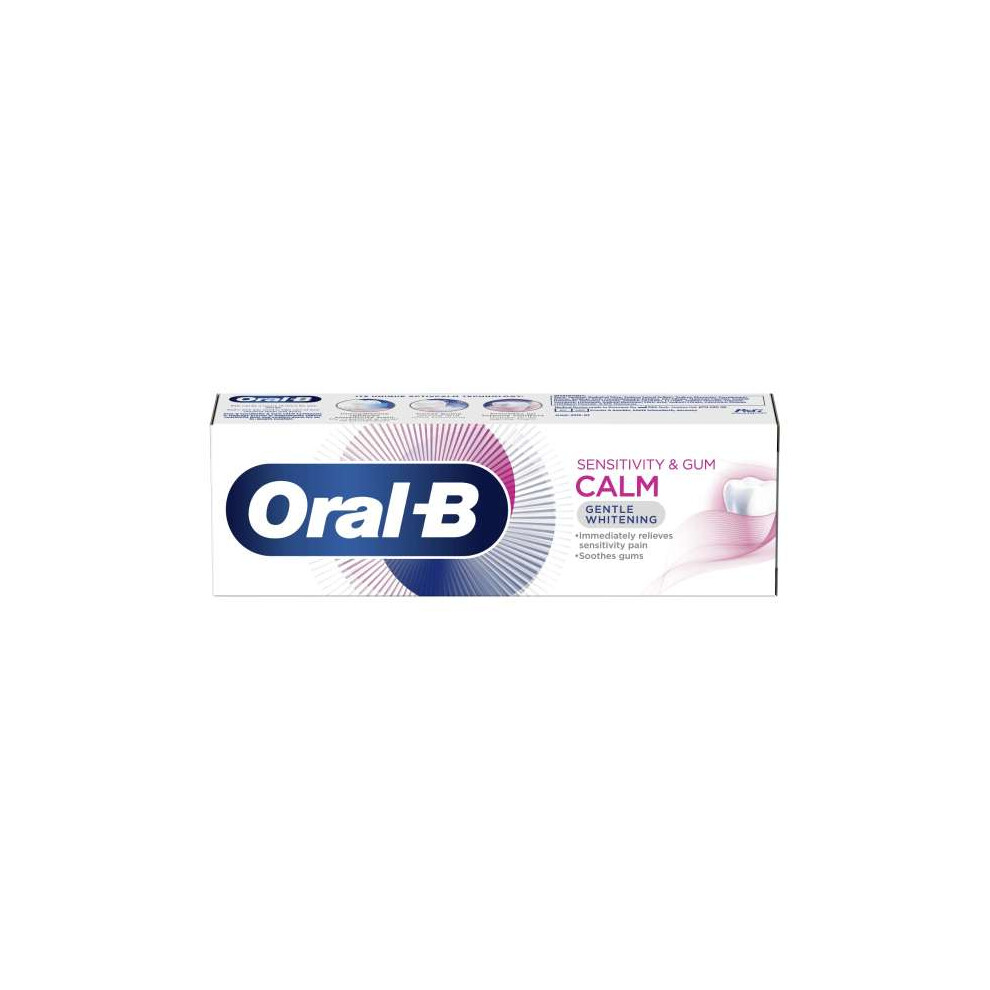Oral-B Sensitivity & Gum Calm Gentle Whitening Toothpaste 75ML - Pack ...