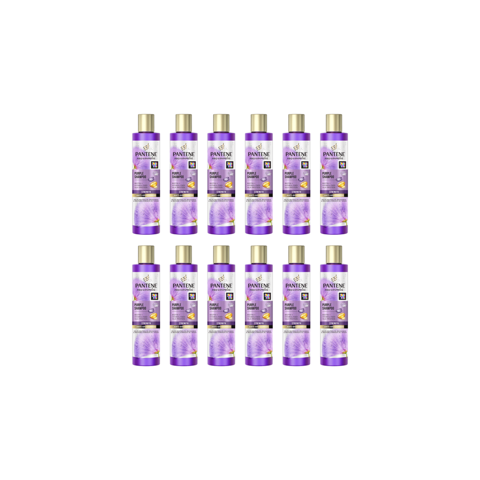 Pantene Pro-v Miracles Purple Shampoo Anti- Brassiness 225ml - Pack of 12