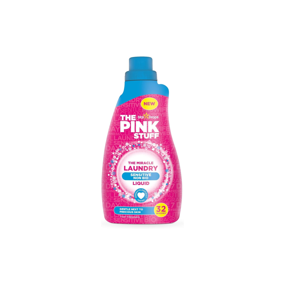 Stardrops The Pink Stuff Sensitive Non-Bio Laundry Liquid, 32 Washes 960 ml