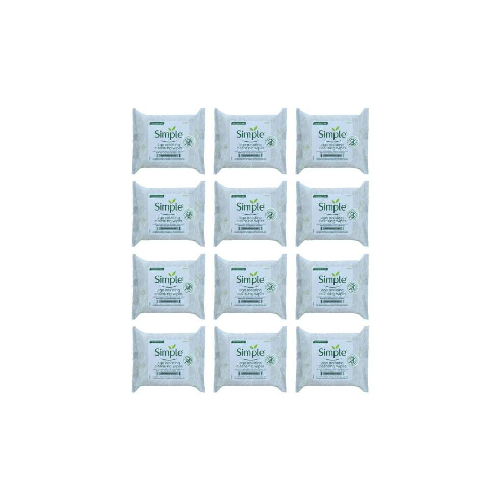 Simple Regeneration Age Resisting Cleansing Wipes 25 Pieces - Pack of 12