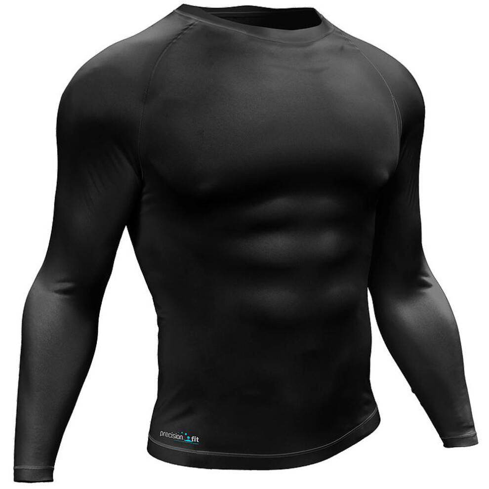 Loops L - Black Junior Long Sleeve Baselayer Compression Shirt - Unisex Training Top