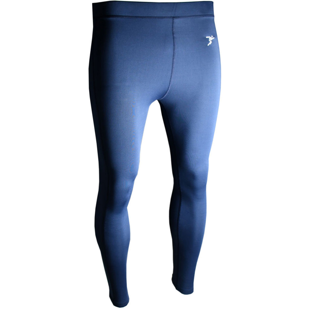 M - NAVY Adult Sports Baselayer Compression Leggins Bottoms - Unisex Training