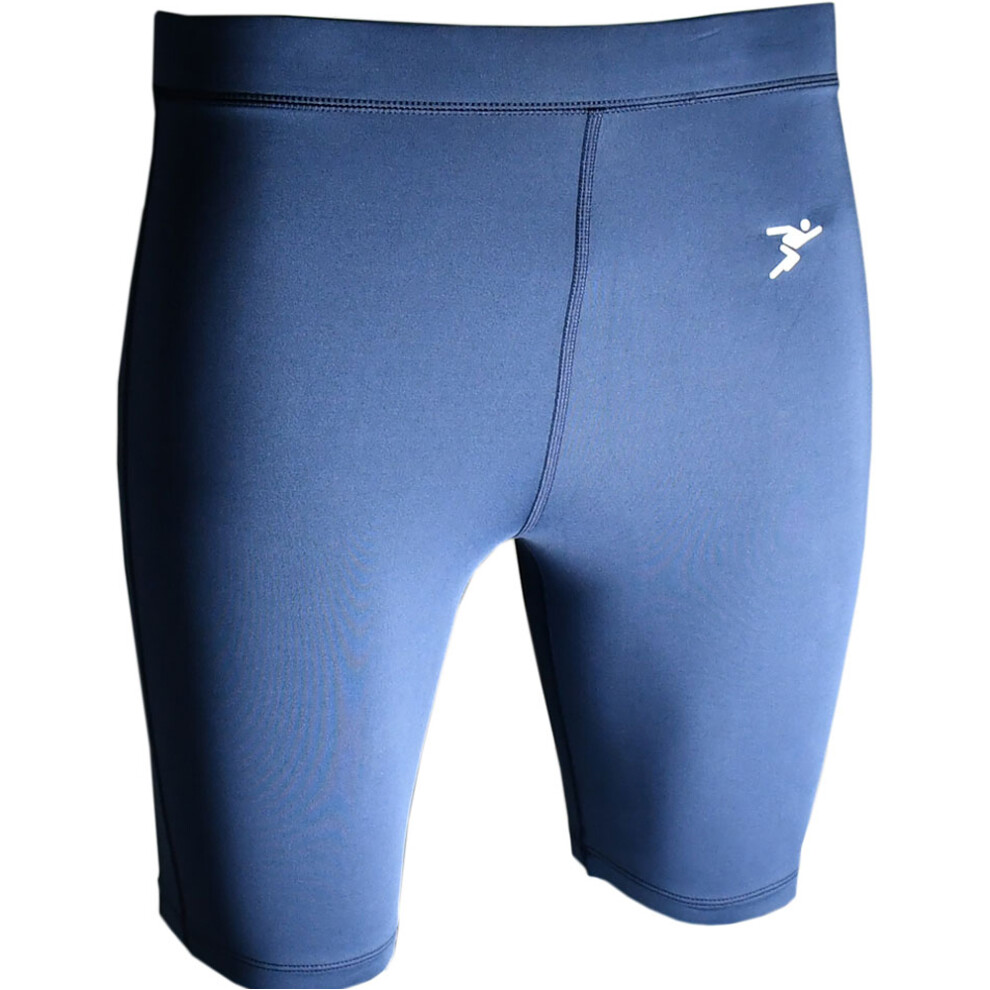 Loops M - Navy Junior Sports Baselayer Compression Shorts Bottoms - Unisex Training