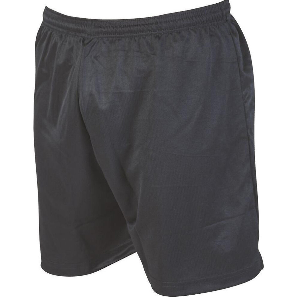 XS - BLACK Junior Sports Micro Stripe Training Shorts Bottoms - Unisex Football