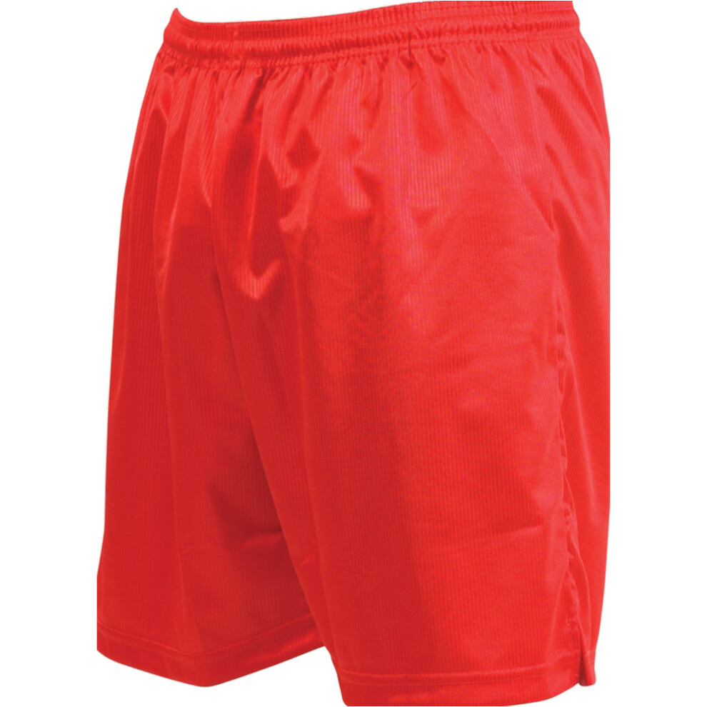 XS - RED Junior Sports Micro Stripe Training Shorts Bottoms - Unisex Football