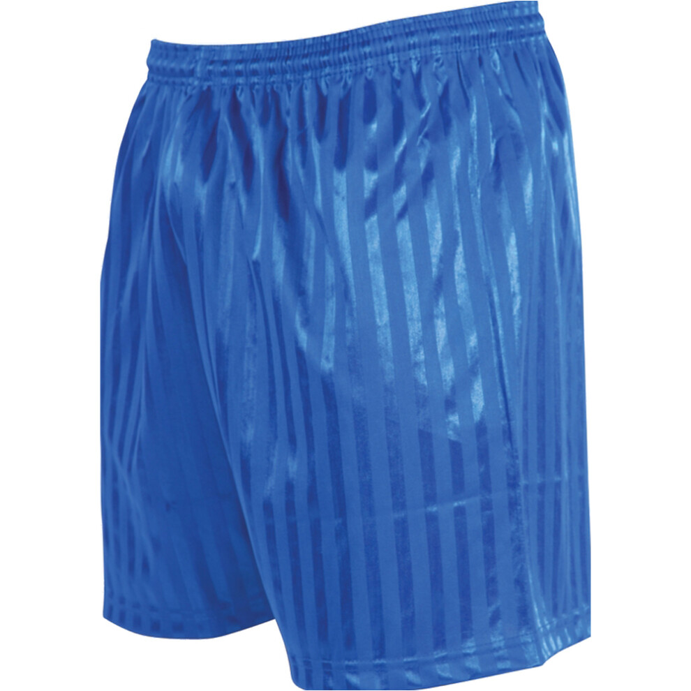 M/L ROYAL BLUE Junior Sports Continental Stripe Training Shorts Bottoms Football