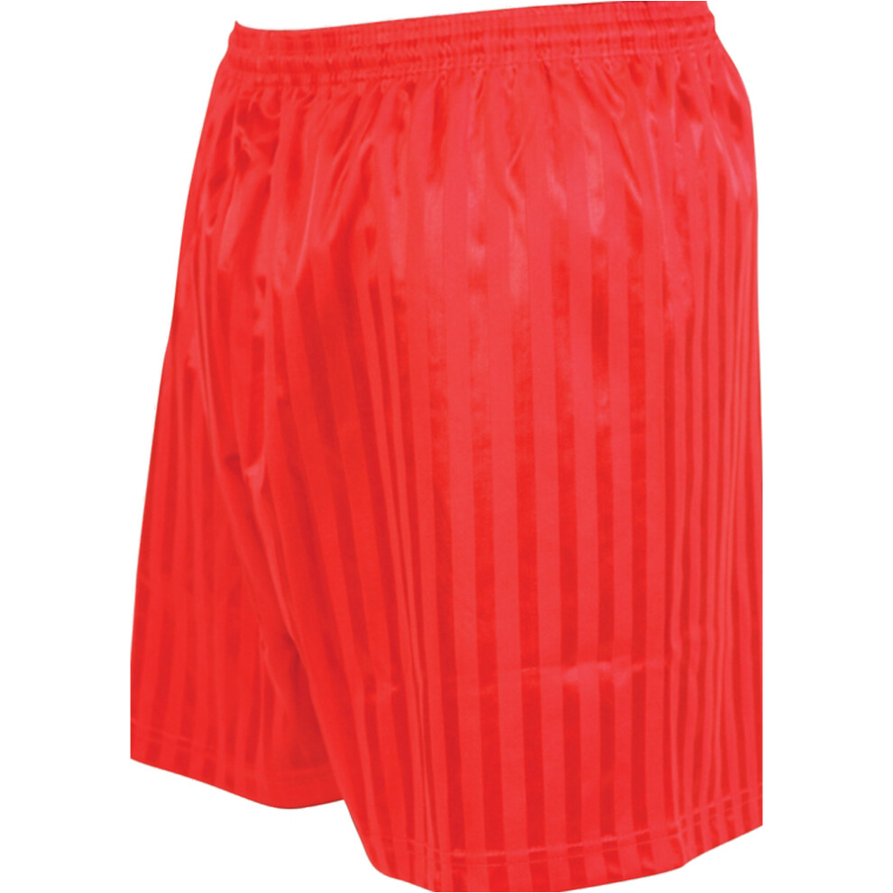 M - RED Adult Sports Continental Stripe Training Shorts Bottoms - Football