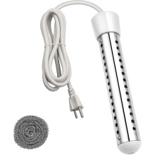 Immersion Heater, 1500w Submersible Immersion Water Heater With Full 304 Stainless-steel Guard, Bucket Heater Heats 5 Gallons Of Water In Mimutes Whi