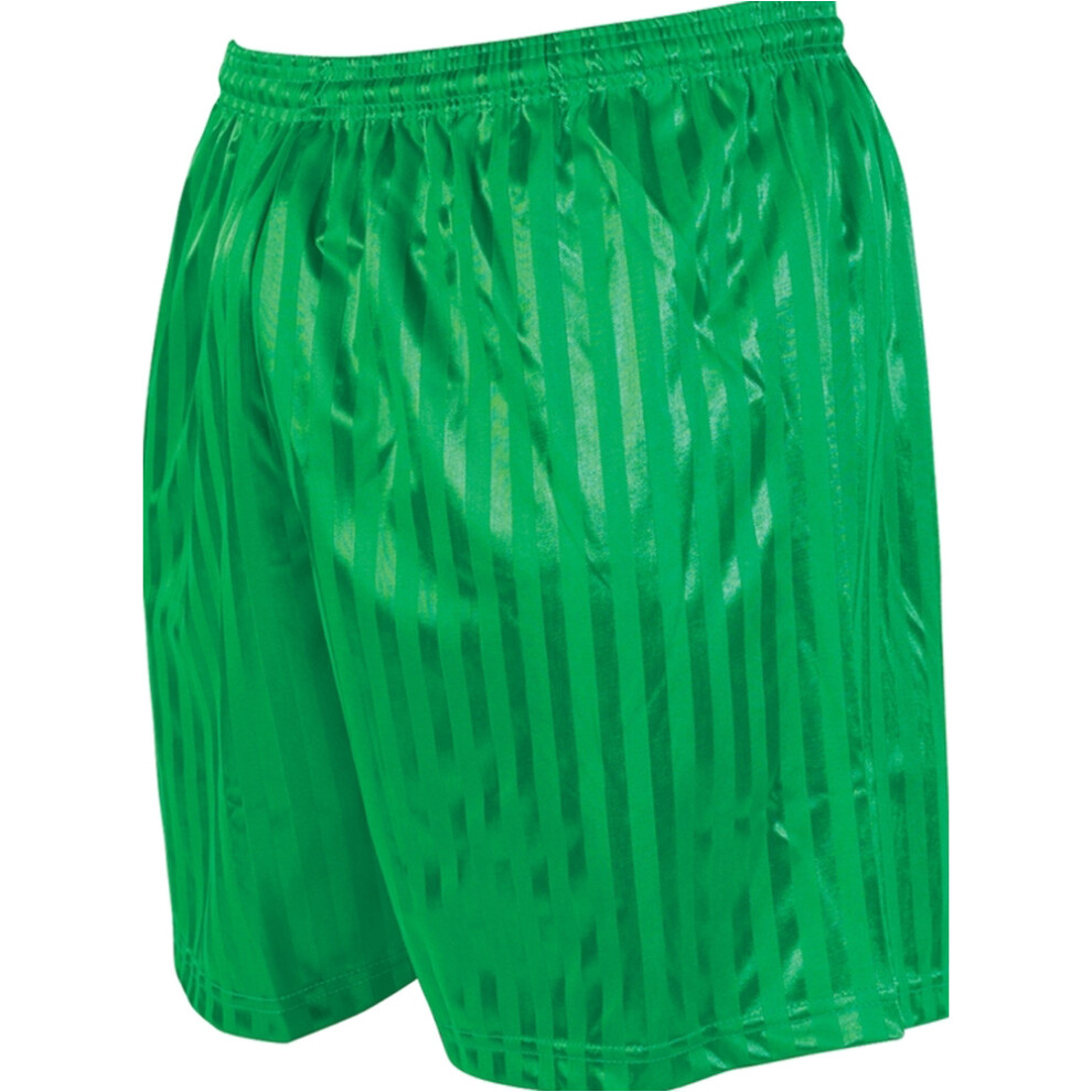 S - GREEN Junior Sports Continental Stripe Training Shorts Bottoms - Football