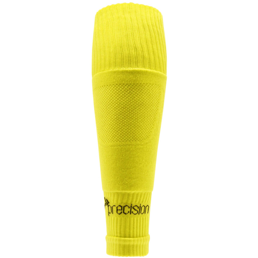 ADULT SIZE 7-12 Pro Footless Sleeve Football Socks - YELLOW - Stretch Fit