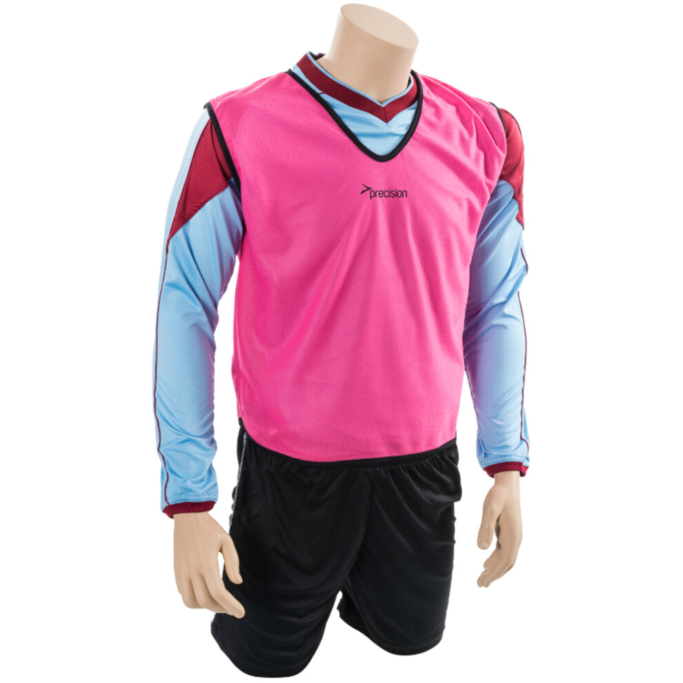 50 Inch Adult Lightweight Sports Training Bib - PINK - Plain Football Vest