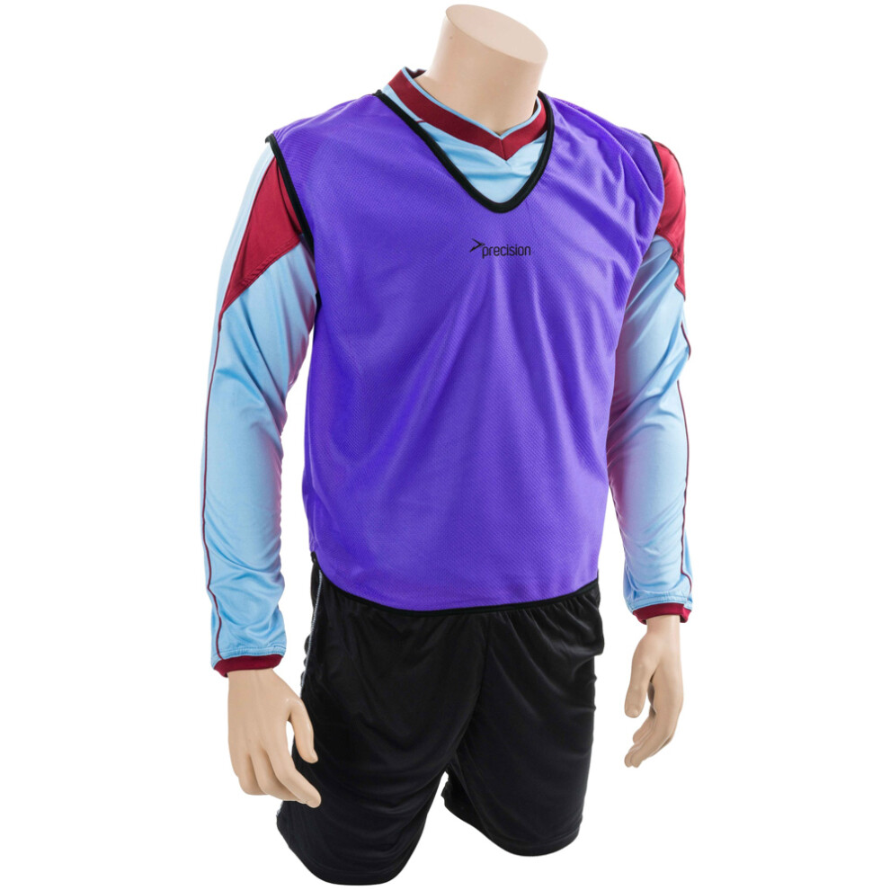 10-14 Years Youth Lightweight Sports Training Bib PURPLE - Plain Football Vest