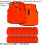 Loops 15 PACK 2-3 Years Infant Sports Training Bibs - Numbered 1-15 ORANGE Plain Vest 2