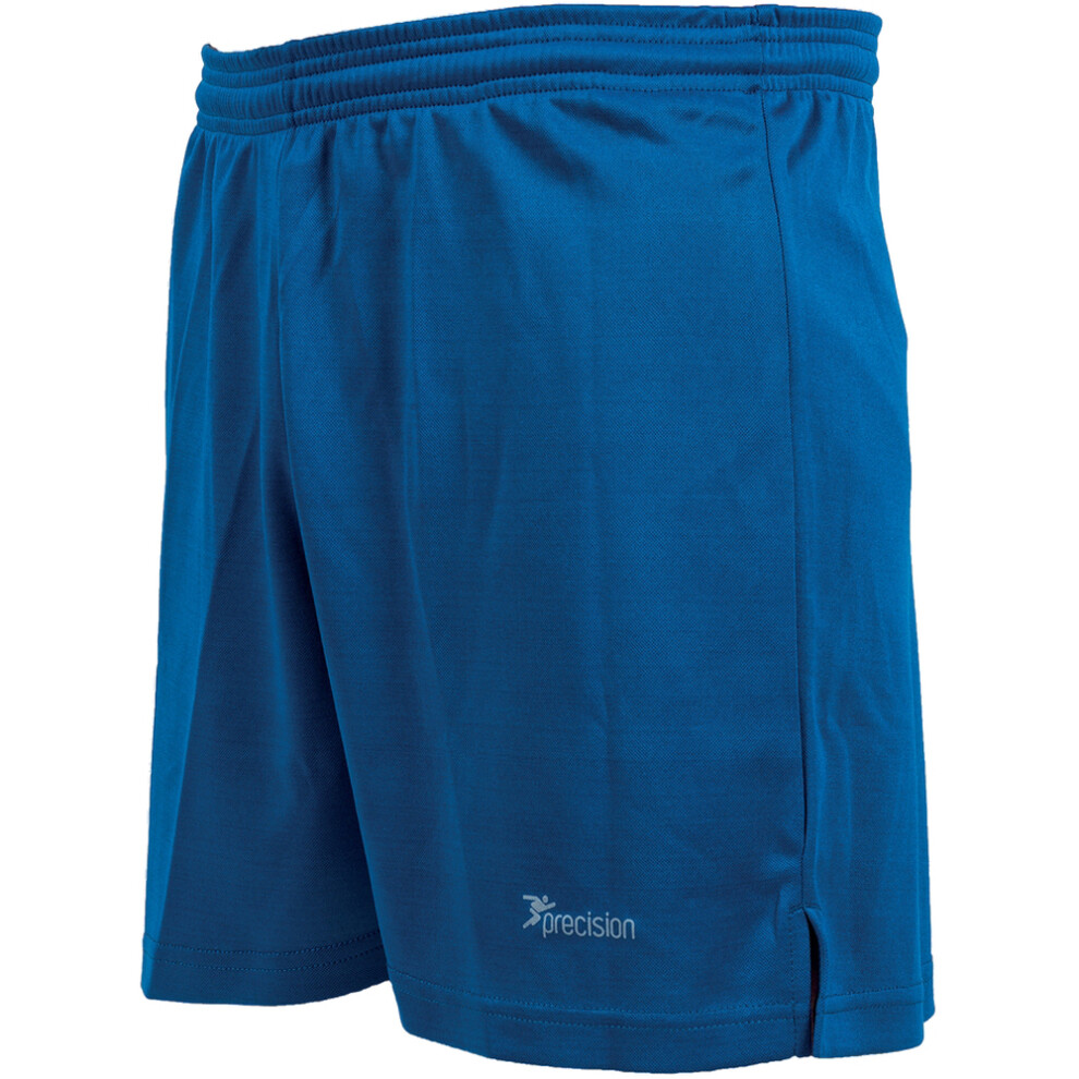 M/L JUNIOR Elastic Lightweight Football Training Shorts Plain ROYAL BLUE 26-28"