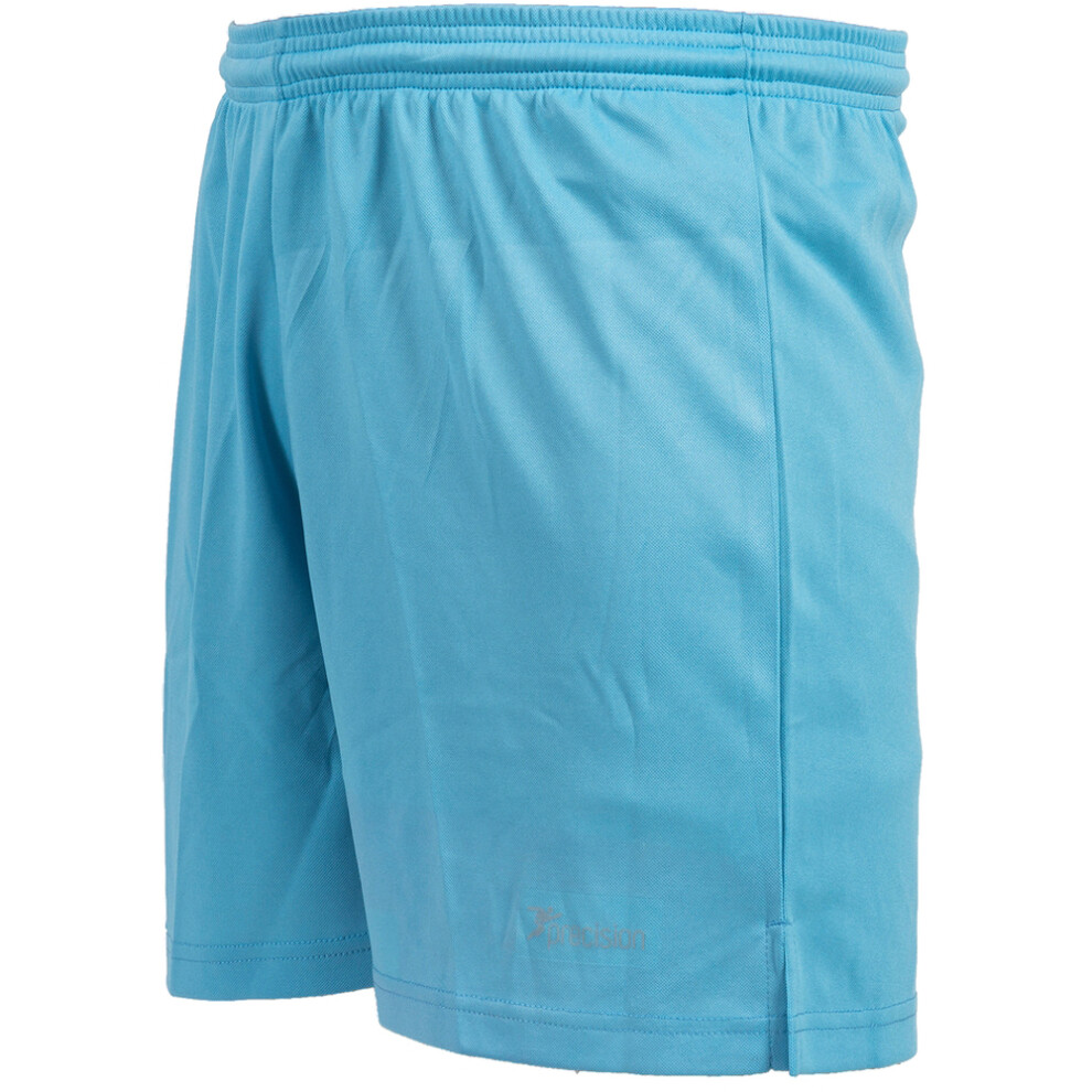 M/L JUNIOR Elastic Lightweight Football Training Shorts - Plain SKY BLUE 26-28"