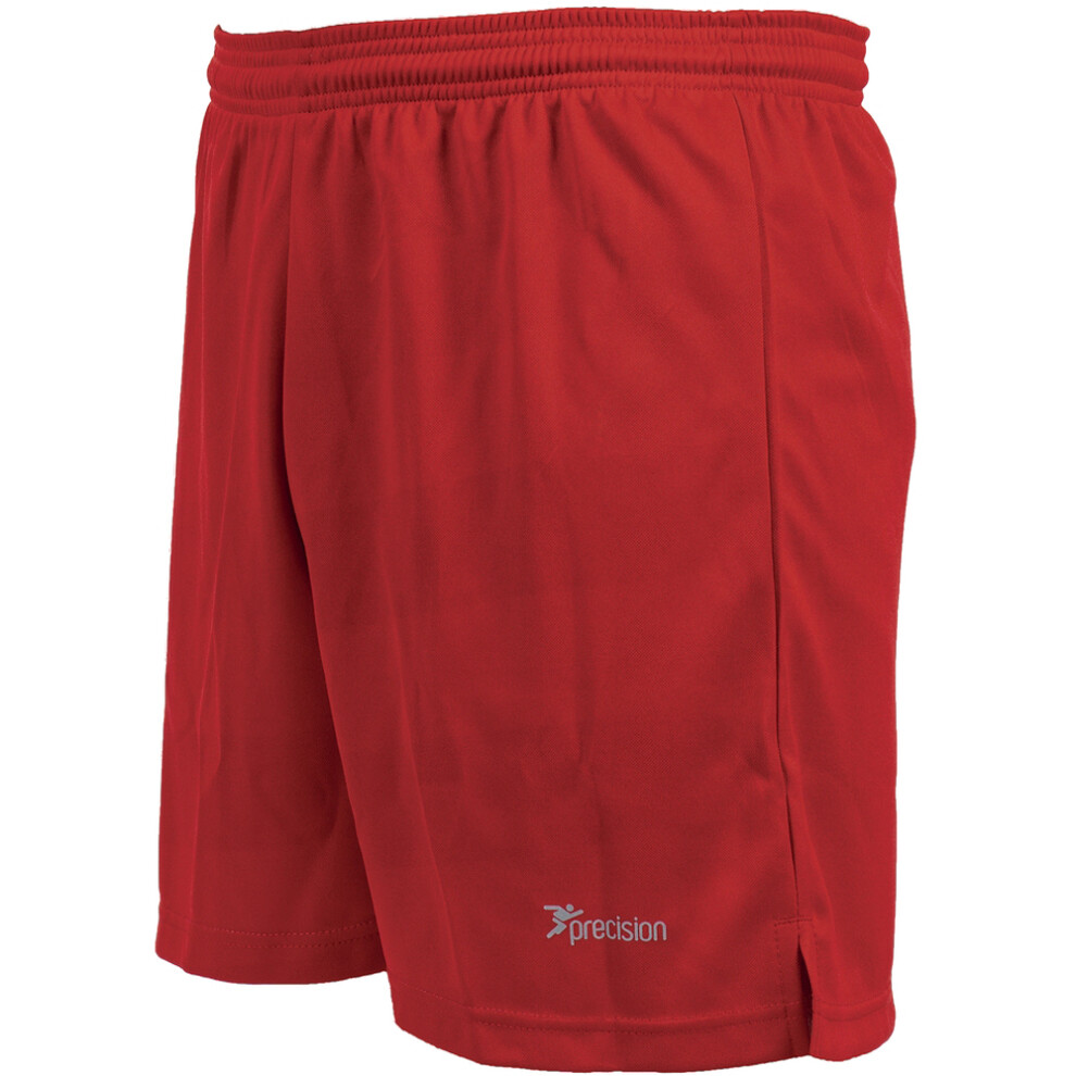 S ADULT Elastic Lightweight Football Gym Training Shorts - Plain RED 30-32"