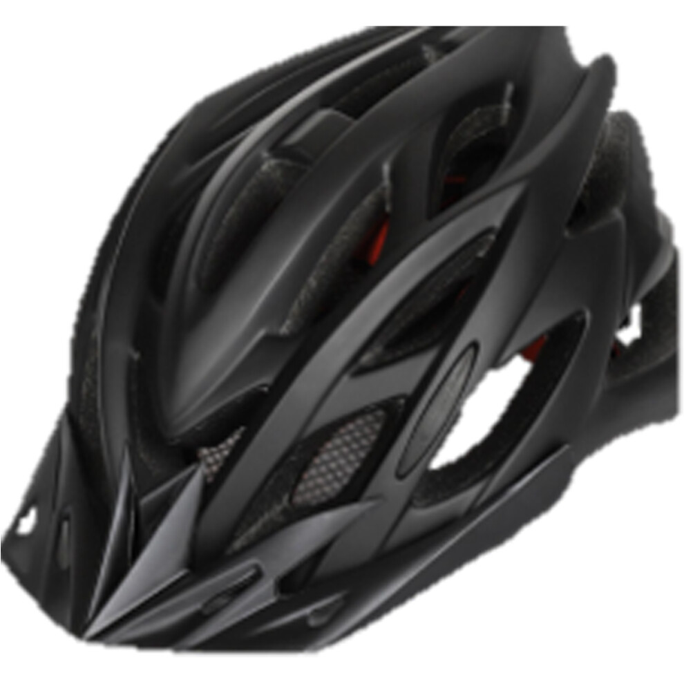 BLACK Adult PC Bicycle Helmet & Visor - Medium 56-62cm Cycling Head Protection