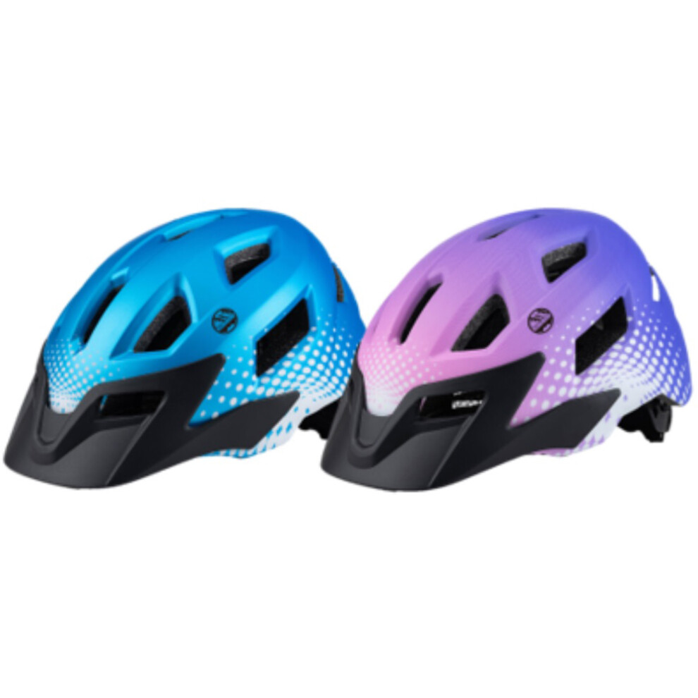 Loops Junior Bicycle Helmet - Small 52-56Cm Bike Head Protection Cycling Light/Purple