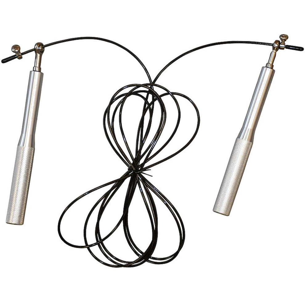 Loops 3M Knurled Metal Speed Rope - Workout Jump Skipping Rope Cardio Boxing Exercise