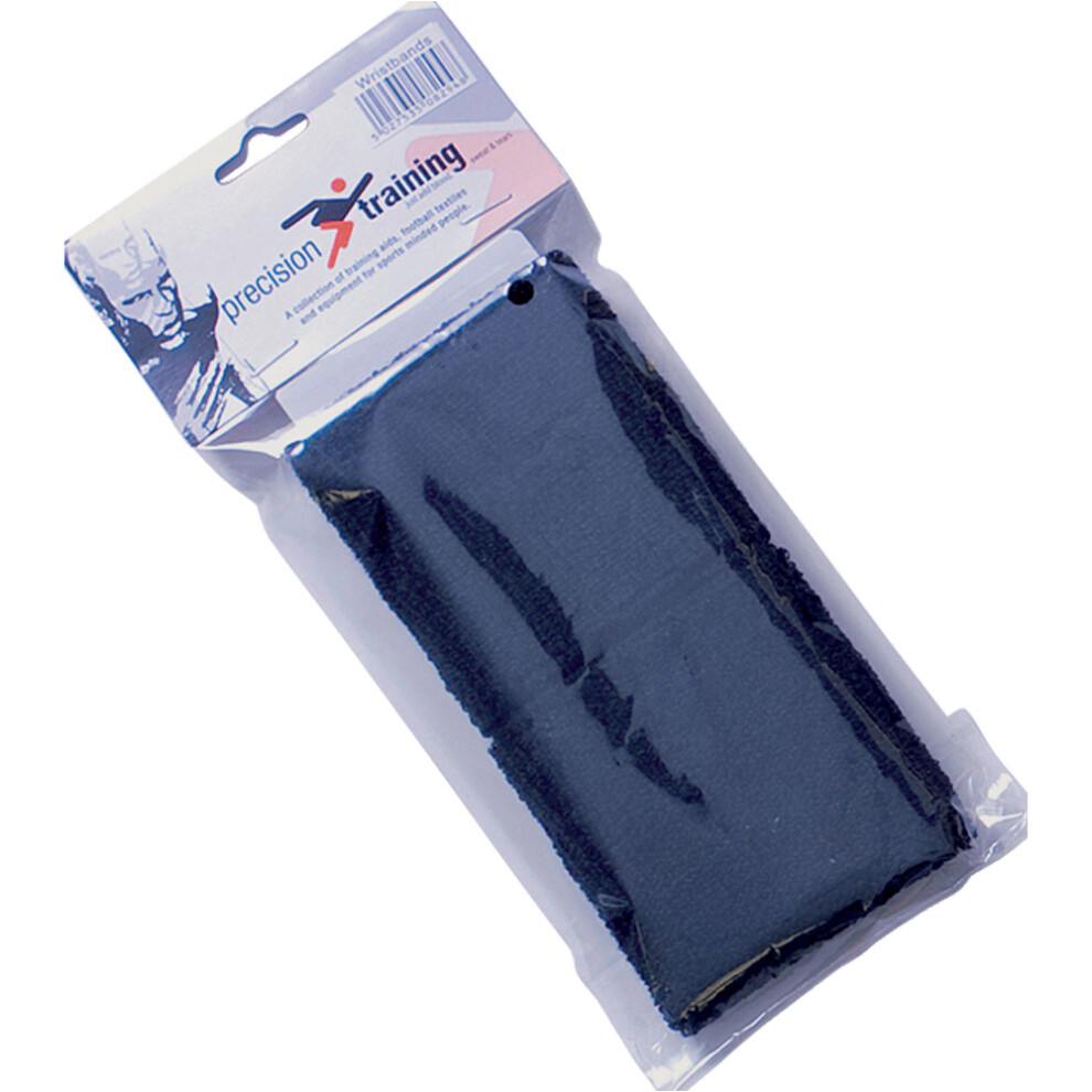 BLACK Cotton Elastic Sports Wristbands - Sweat Band Sports Gym Training Workout-image-OPC-PDNSB27-NEW