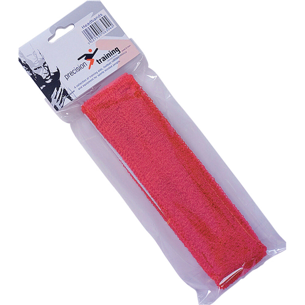 RED Cotton Elastic Sports Headband - Sweat Band Sports Gym Training Workout