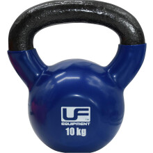 10KG Cast Iron Kettlebell - Podwer Coated & Dipped - Kettle Bell Metal Swing
