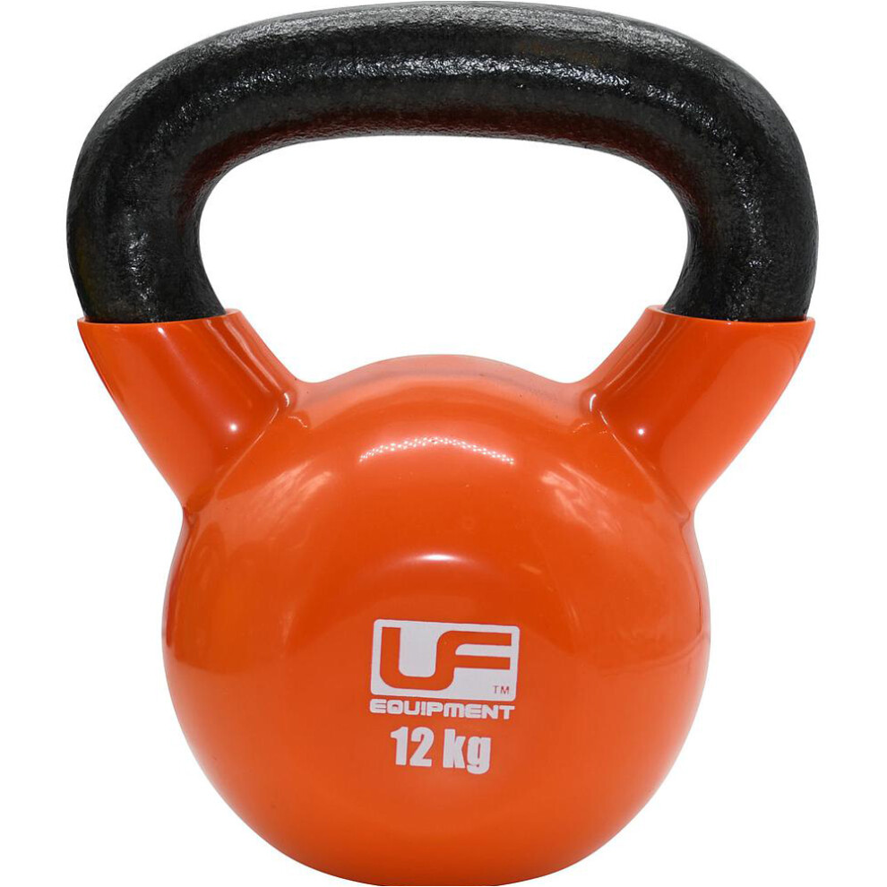 12KG Cast Iron Kettlebell - Podwer Coated & Dipped - Kettle Bell Metal Swing