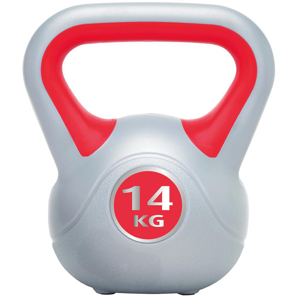 14KG Vinyl Gripped Kettlebell - Podwer Coated Cast Iron - Kettle Bell Swing