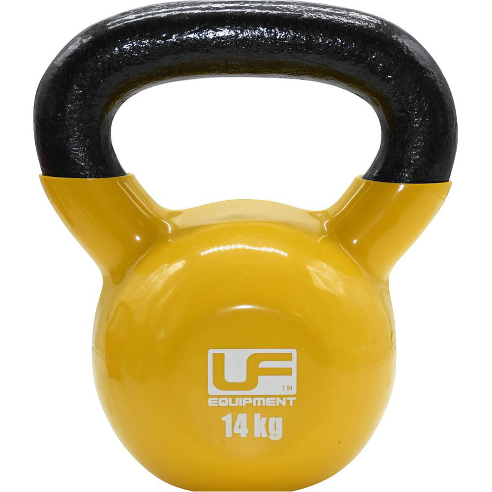 14KG Cast Iron Kettlebell - Podwer Coated & Dipped - Kettle Bell Metal Swing