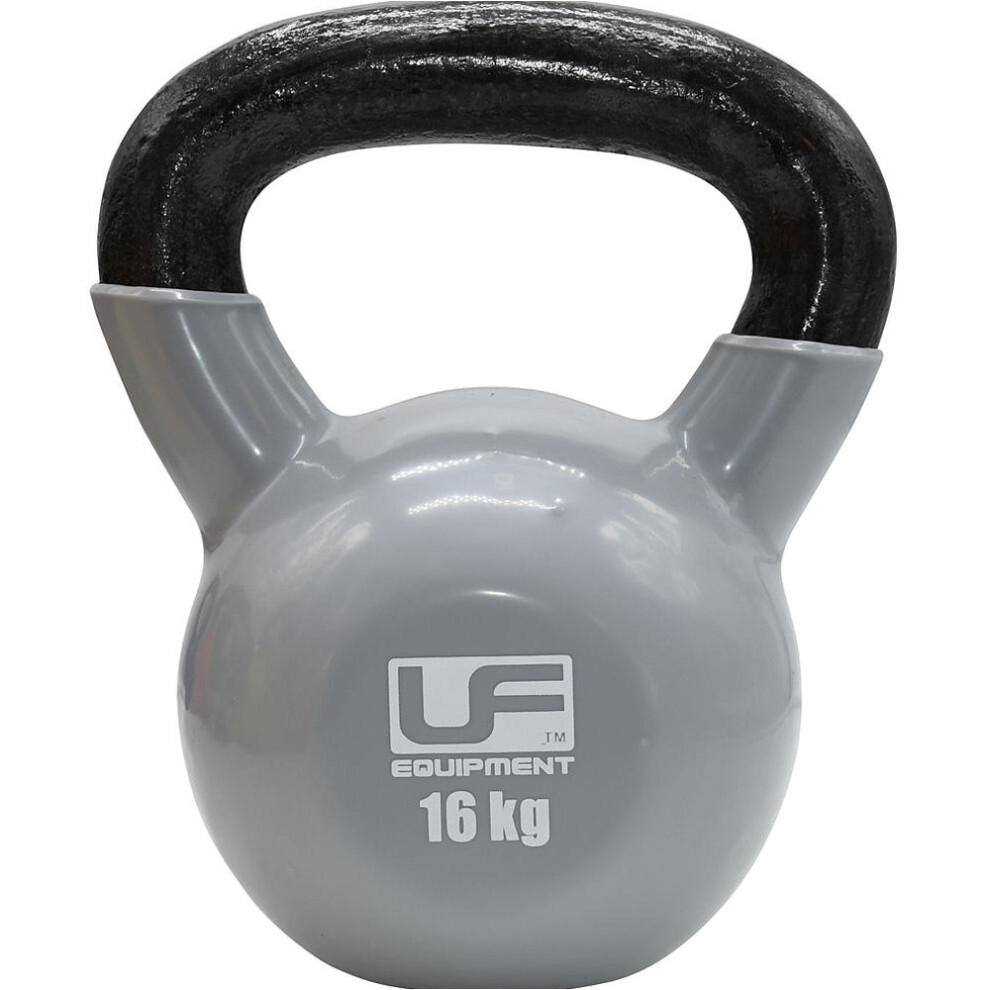 16KG Cast Iron Kettlebell - Podwer Coated & Dipped - Kettle Bell Metal Swing