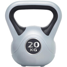 20KG Vinyl Gripped Kettlebell - Podwer Coated Cast Iron - Kettle Bell Swing